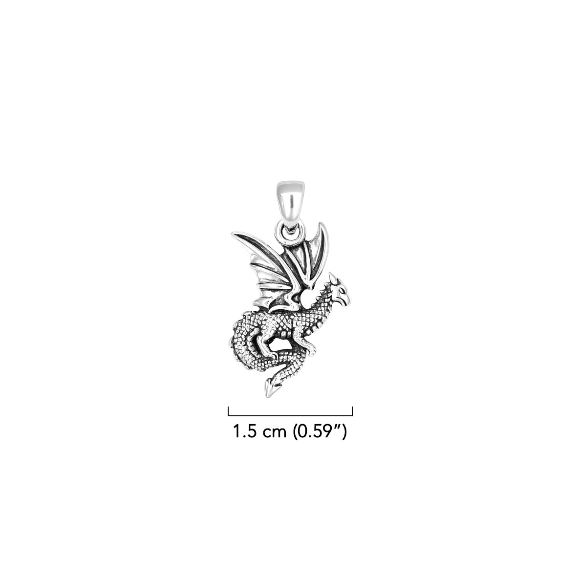 Flying Dragon Sterling Silver Pendant TPD5605