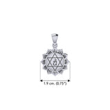 Anahata Heart Chakra Sterling Silver Pendant TPD5628