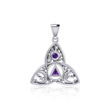 Celtic Trinity Recovery Pendant with Gemstone TPD5842 - Jewelry