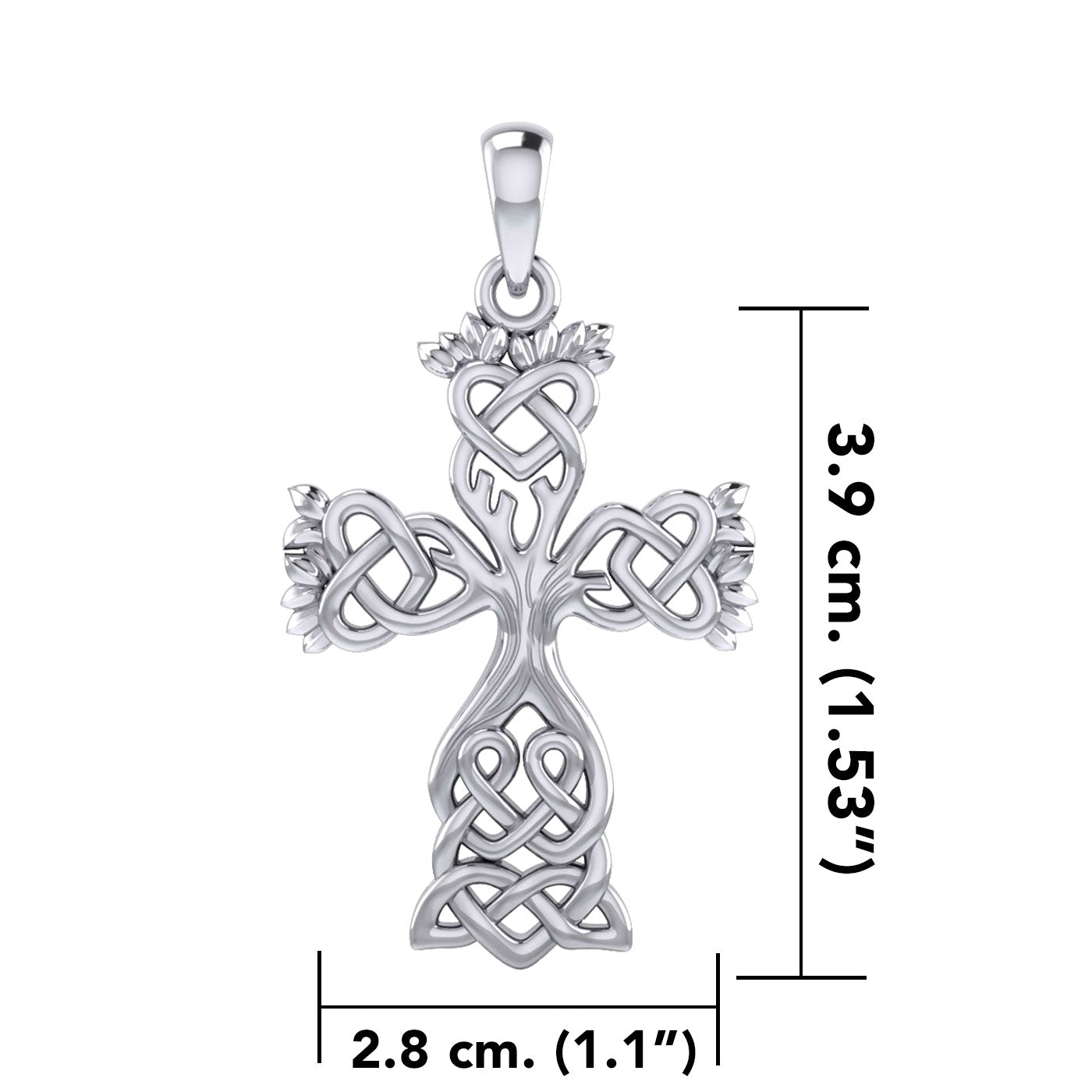 Celtic Tree of Life Cross Silver Pendant TPD6122