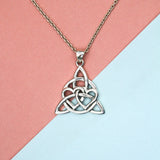 Enchantment Sterling Silver Double Hearts Connected with Magic Celtic Triquetra Pendant - TPD6194 by Peter Stone