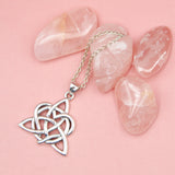Elegance: Sterling Silver Enchanted Magic Celtic Triquetra Heart Pendant - TPD6195 by Peter Stone