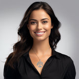 Tree of Life with Peace and Faith Symbols Solid Gold Pendant GPD6364