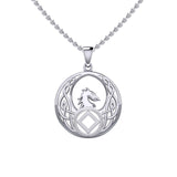 Celtic Phoenix with NA Recovery Symbol Sterling Silver Pendant TPD6432