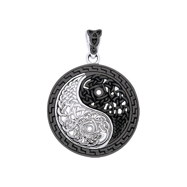 Heal and balance ~ Celtic Knotwork Yin Yang Sterling Silver Pendant by Courtney Davis TPD985