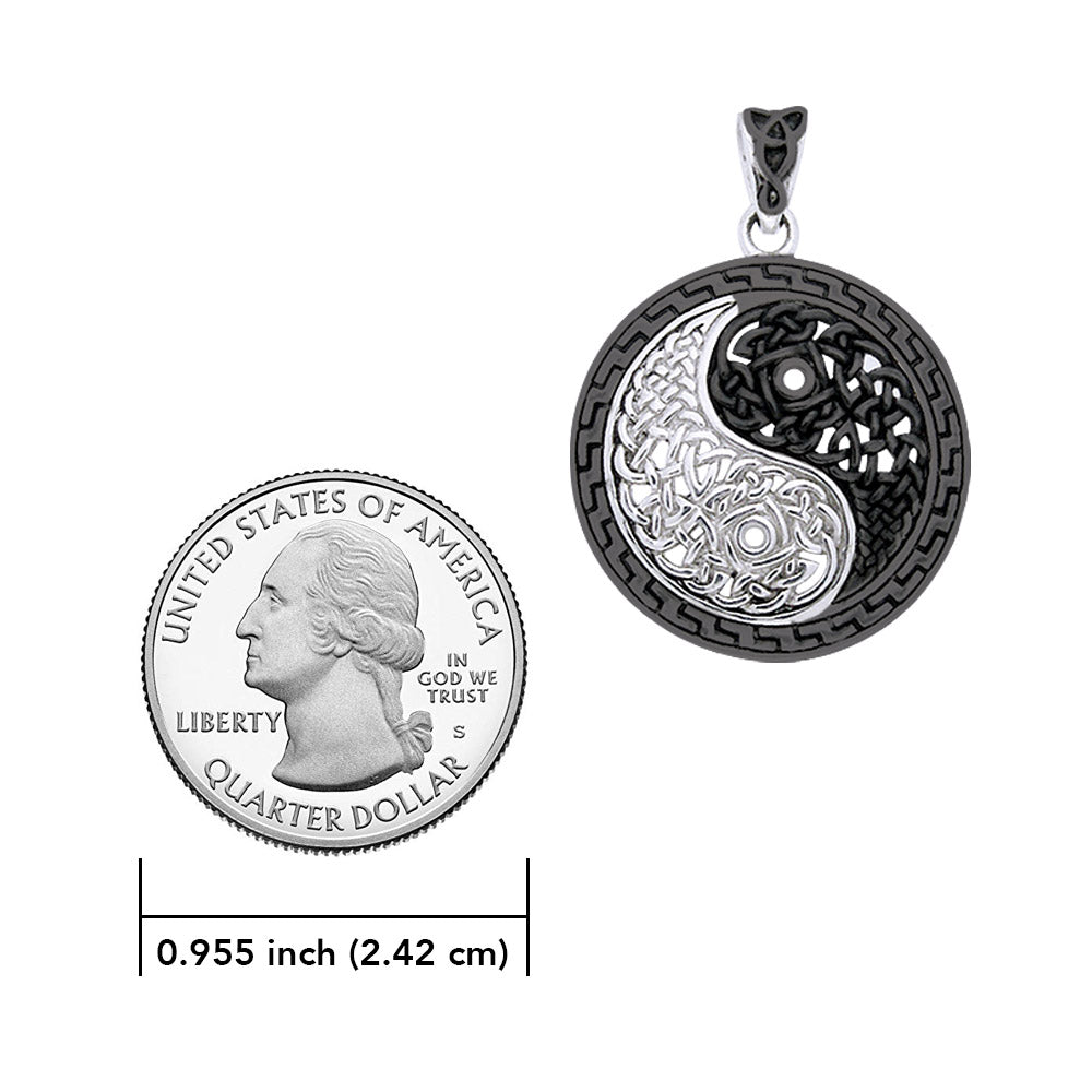 Heal and balance ~ Celtic Knotwork Yin Yang Sterling Silver Pendant by Courtney Davis TPD985