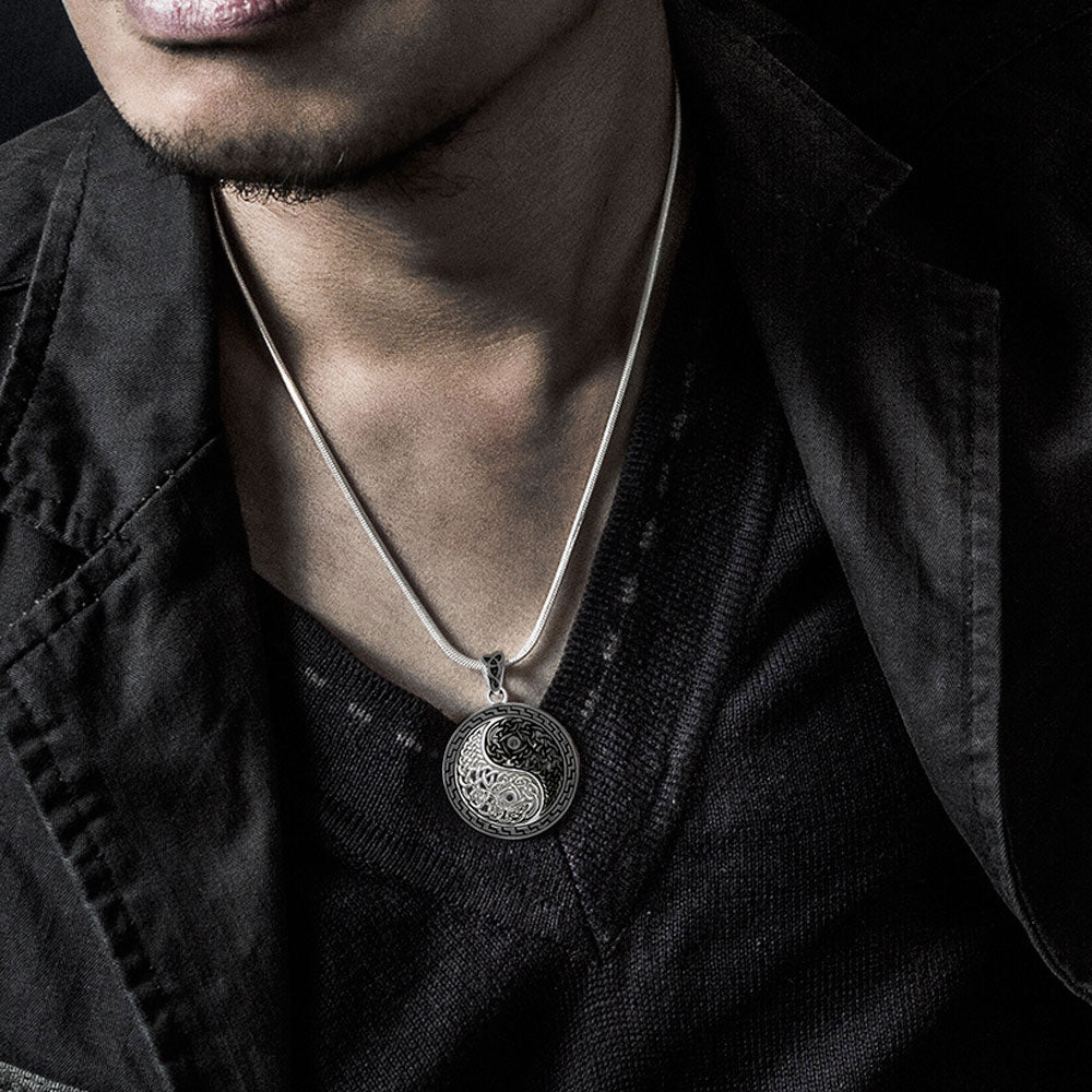 Heal and balance ~ Celtic Knotwork Yin Yang Sterling Silver Pendant by Courtney Davis TPD985