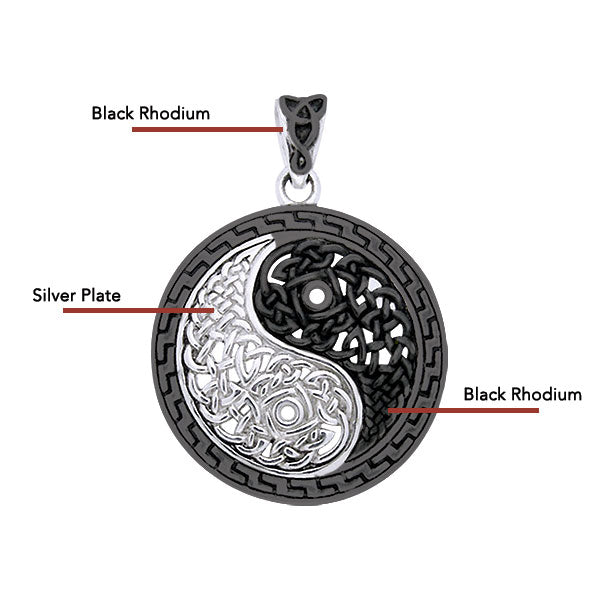 Heal and balance ~ Celtic Knotwork Yin Yang Sterling Silver Pendant by Courtney Davis TPD985