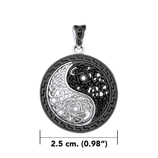 Heal and balance ~ Celtic Knotwork Yin Yang Sterling Silver Pendant by Courtney Davis TPD985
