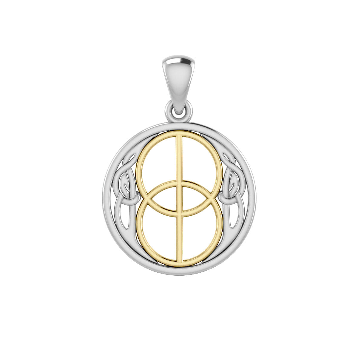 Chalice Well Sterling Silver with 14K Gold Accent Pendant TPV3272