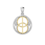 Chalice Well Sterling Silver with 14K Gold Accent Pendant TPV3272
