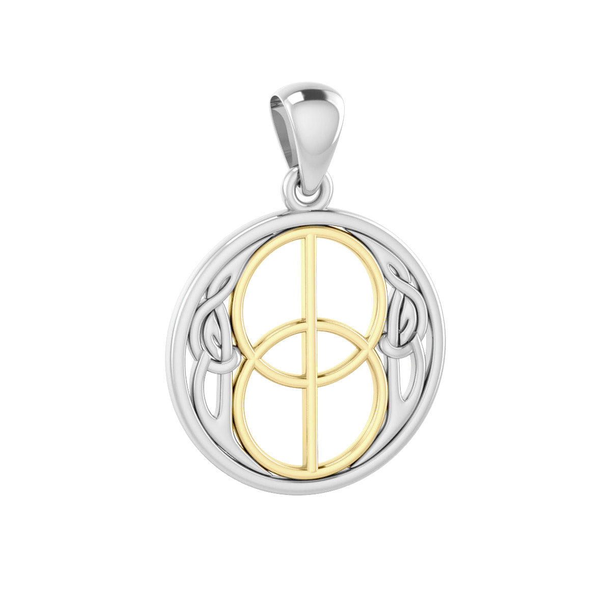 Chalice Well Sterling Silver with 14K Gold Accent Pendant TPV3272