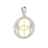 Chalice Well Sterling Silver with 14K Gold Accent Pendant TPV3272
