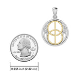 Chalice Well Sterling Silver with 14K Gold Accent Pendant TPV3272