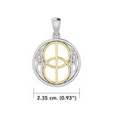 Chalice Well Sterling Silver with 14K Gold Accent Pendant TPV3272