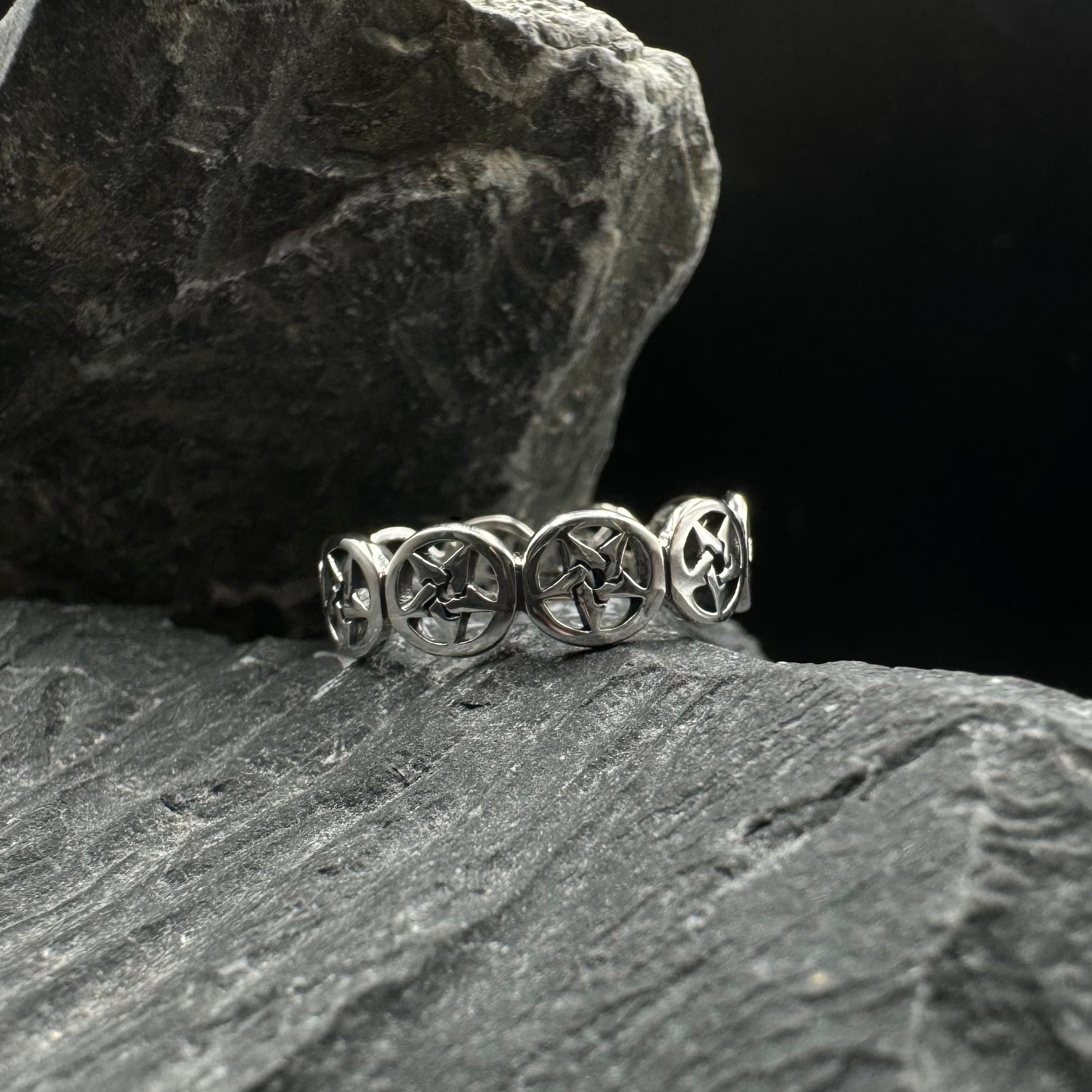 Pentacle Sterling Silver Ring TR972