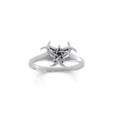 Triple Moon The Star Sterling Silver Ring TRI1536