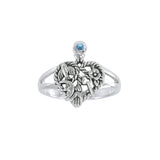 Cimaruta Witch, an iconic wander ~ Sterling Silver Ring with Gemstone TRI1579