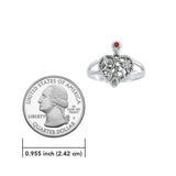 Cimaruta Witch, an iconic wander ~ Sterling Silver Ring with Gemstone TRI2573