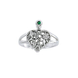 Cimaruta Witch, an iconic wander ~ Sterling Silver Ring with Gemstone TRI2573