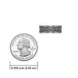 Weave Design Silver Ring with Gemstones TRI1956