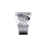 Eye of Providence Silver Ring With Eye of Horus Side TRI2412