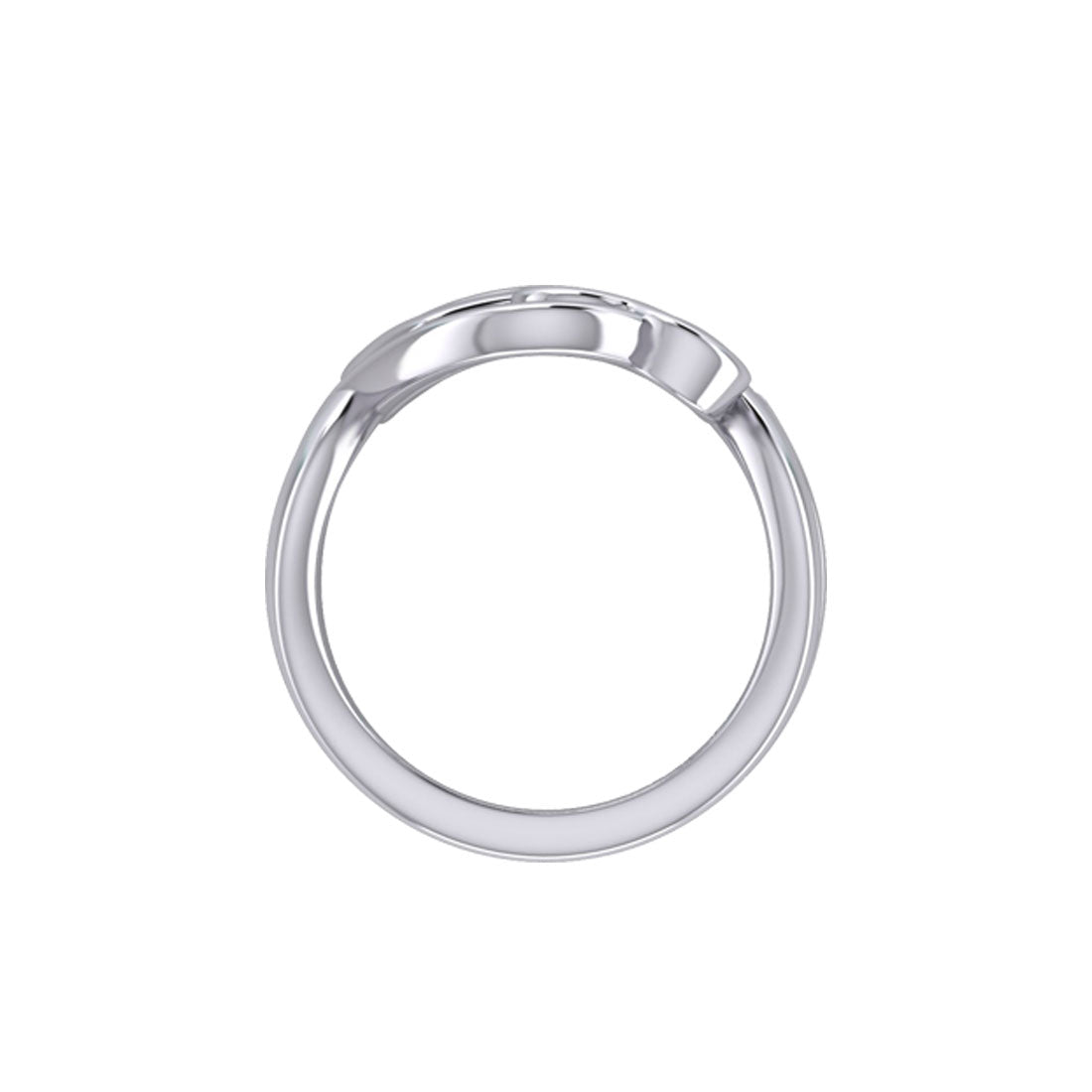 Double Heart Silver Puzzle Ring By Peter Stone Jewelry TRI2464