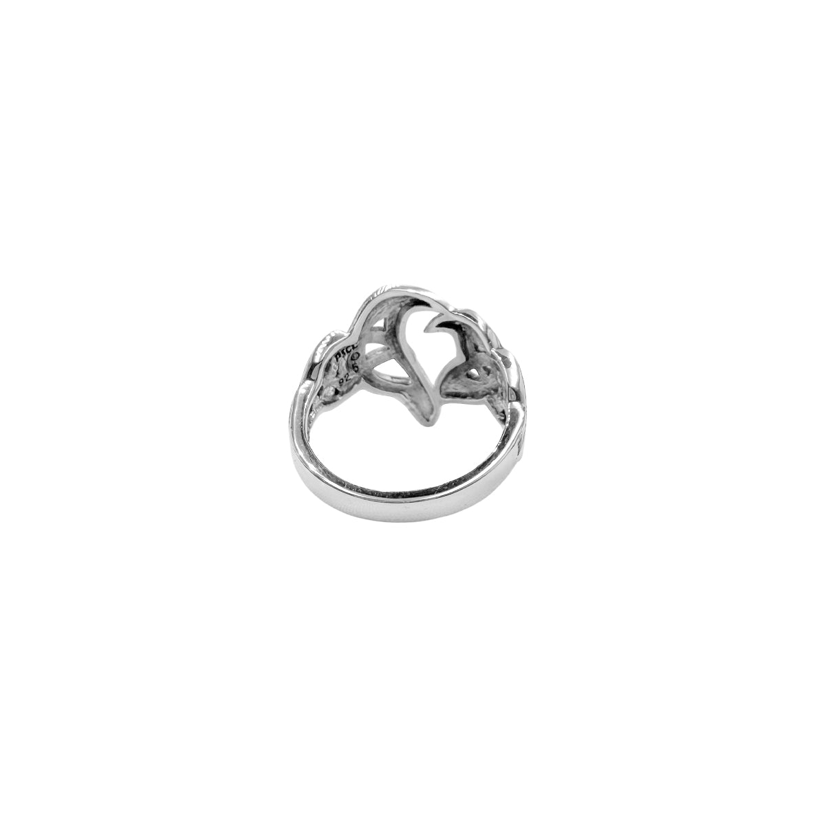 Love of The Mythical Celtic Heart Raven Sterling Silver Ring TRI2565