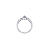 Triple Snake with Celtic Heart Sterling Silver Ring TRI2567