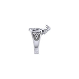 Triple Snake with Celtic Heart Sterling Silver Ring TRI2567