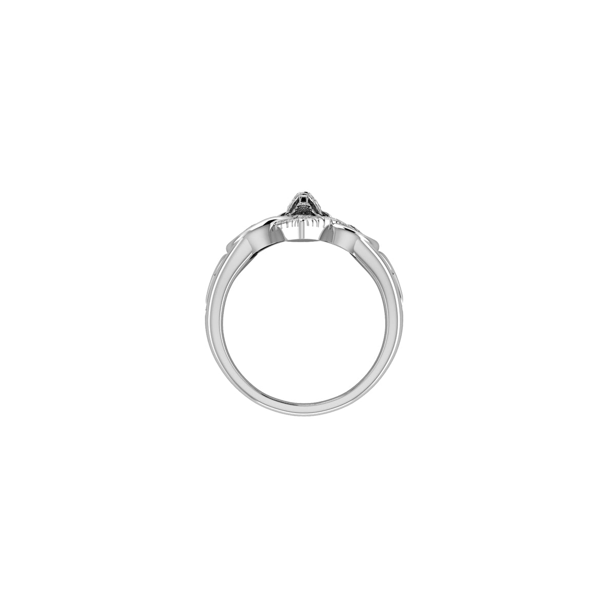 Triple Snake with Celtic Heart Solid Gold Ring GRI2567