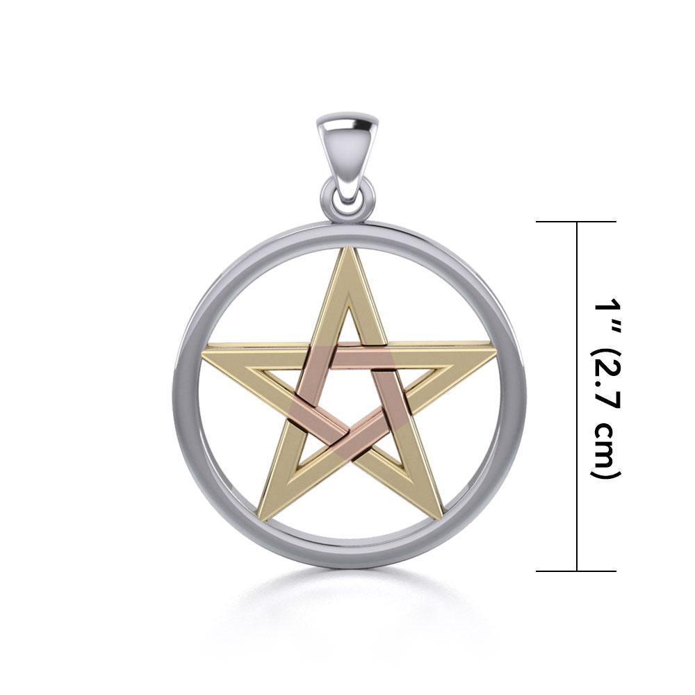 Pentacle Three Tone Pendant OTP089