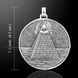 Eye of Providence Pyramid Sterling Silver Pendant By Oberon Zell TPD1113