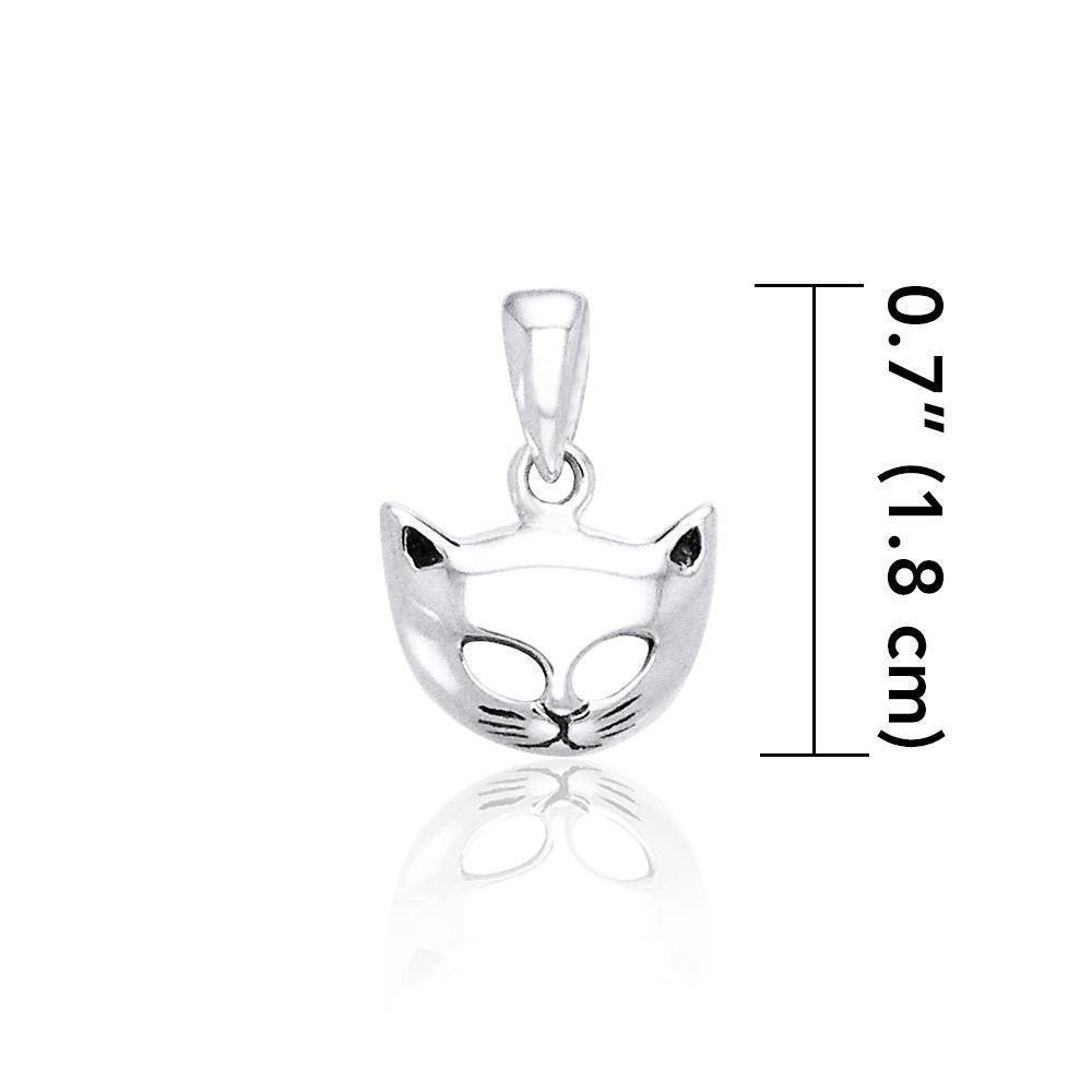 Playful and affectionate ~ Sterling Silver Cat Mask Ring TPD734
