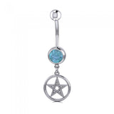 Silver Pentagram Pentacle Body Jewelry - Magicksymbols