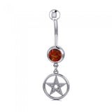 Silver Pentagram Pentacle Body Jewelry - Magicksymbols