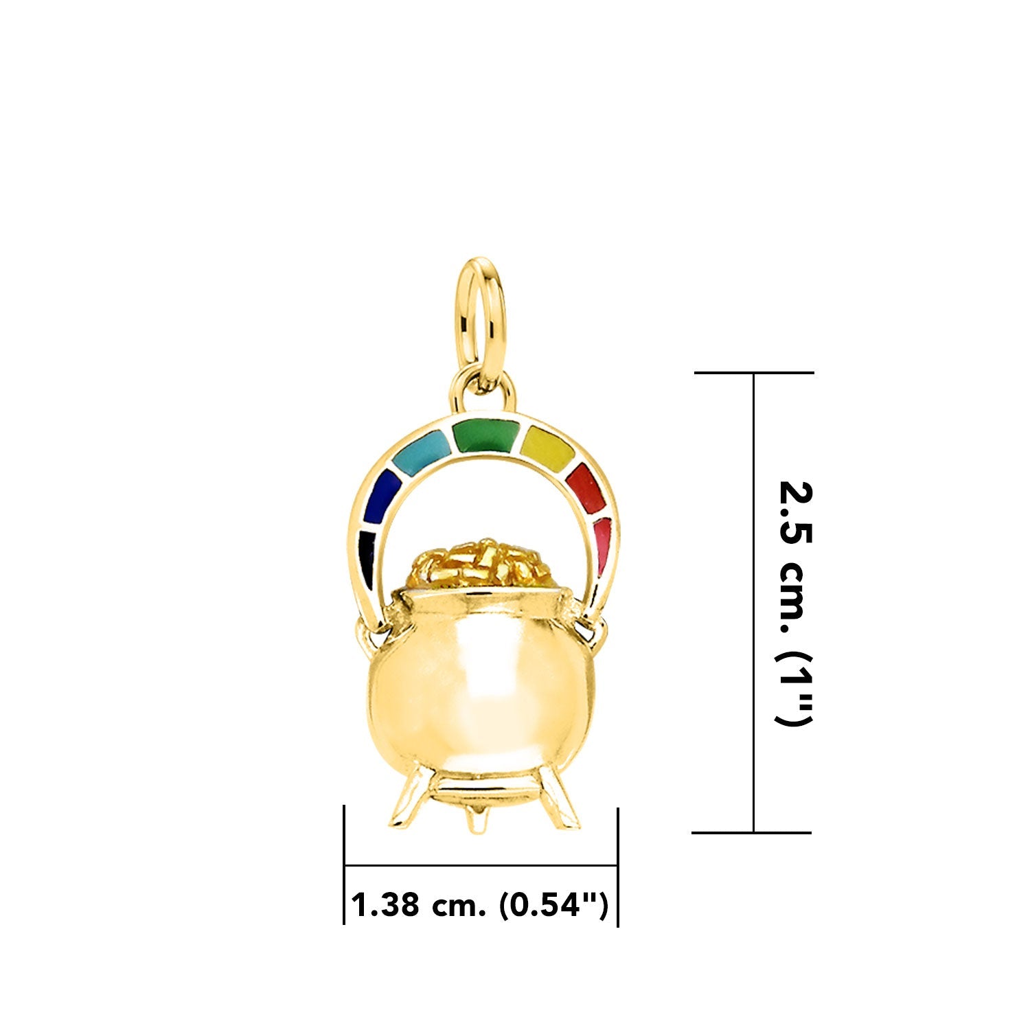 Dazzling Elegance: Solid Gold Goddess Danu Necklace by Peter Stone Jewelry – Unveiling the Allure of the Rainbow's Golden Secret GSE191