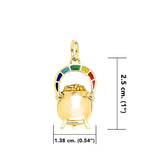 Dazzling Elegance: Solid Gold Goddess Danu Necklace by Peter Stone Jewelry – Unveiling the Allure of the Rainbow's Golden Secret GSE191