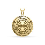 Wheel of the Year Gold Pendant GPD232
