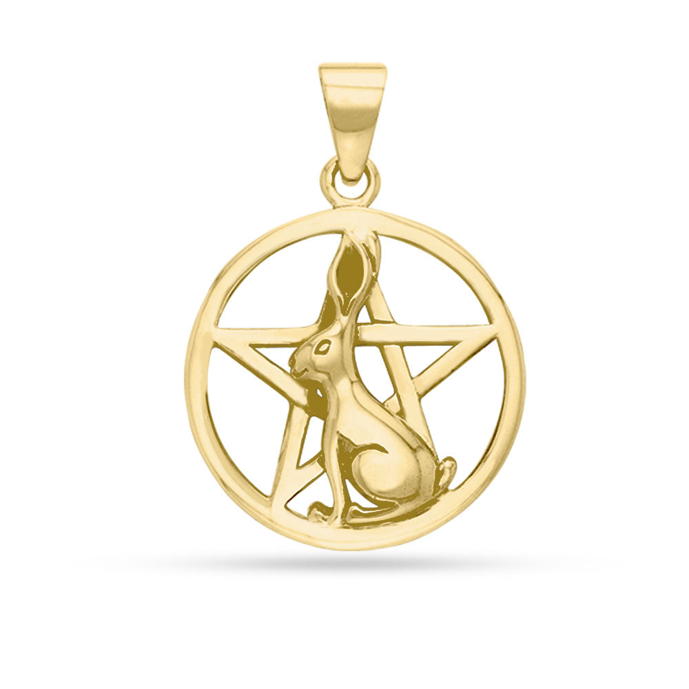 Rabbit Pentacle Gold Pendant GPD2997