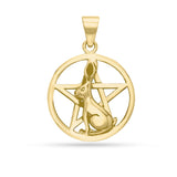 Rabbit Pentacle Gold Pendant GPD2997