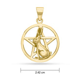 Rabbit Pentacle Gold Pendant GPD2997