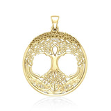 The Tree of Life, Beyond astounding ~ Sterling Solid Gold Pendant GPD3544