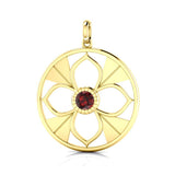 Symbols Of Femininity Solid Gold Pendant with Gemstone GPD3984