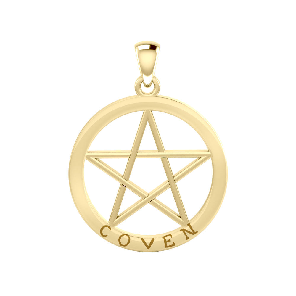 Coven Pentacle Solid Gold Pendant GPD4506