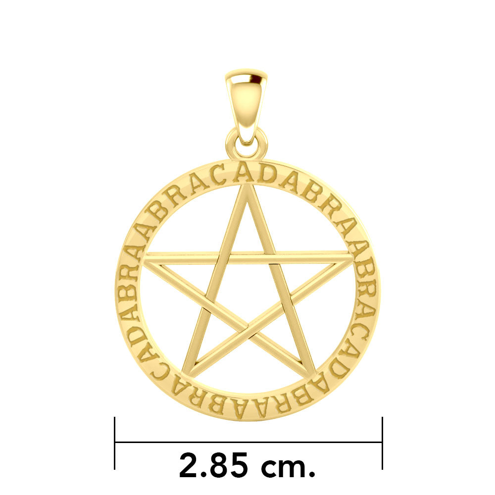 ABRACADABRAABRACADABRAABRACADABRA Pentagram Solid Gold Pendants GPD4550