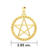 ABRACADABRAABRACADABRAABRACADABRA Pentagram Solid Gold Pendants GPD4550