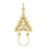 Goddess Solid Gold Charm Holder Pendant GPD5086