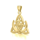The majestic power of three Solid Gold Trinity Goddess Pendant GPD5150