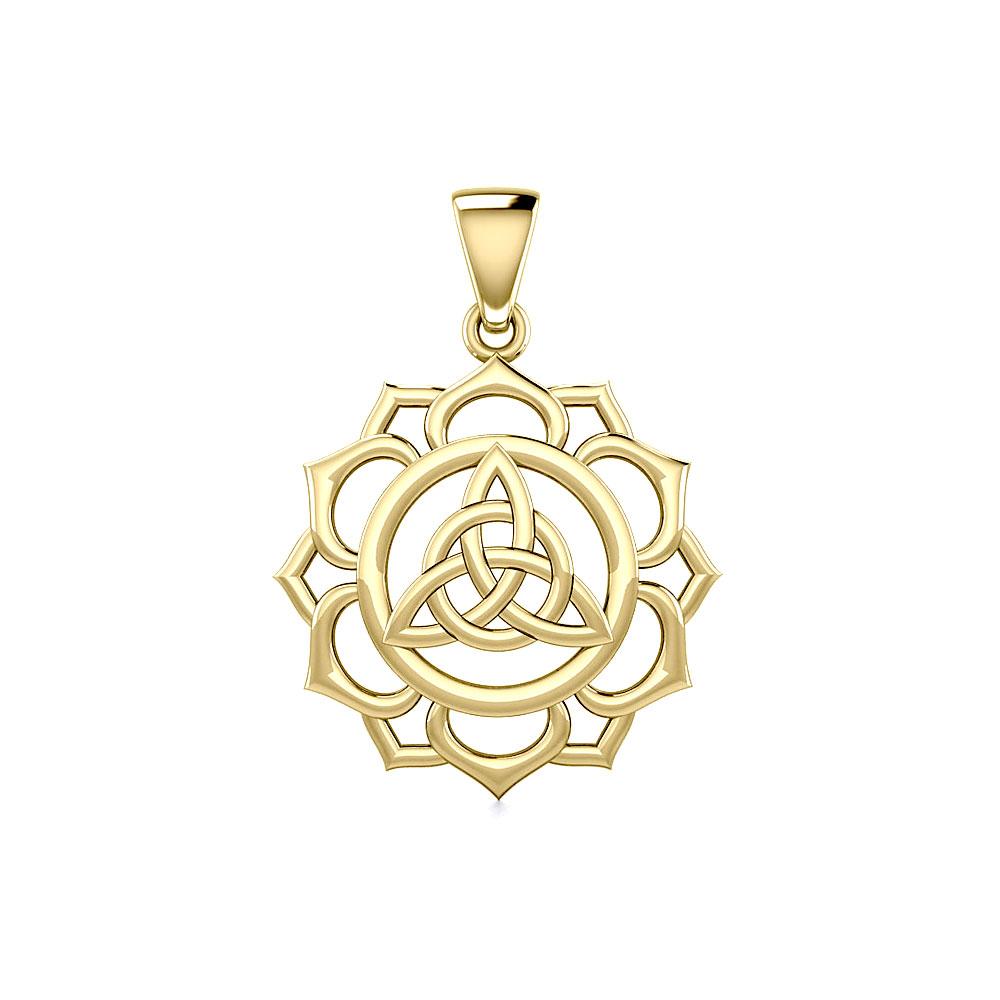 Triquetra Chakra Solid Gold Pendant GPD5669